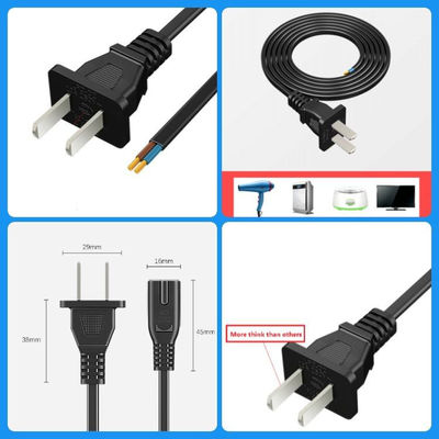 جودة  2 Pin CCC Power Cord Electrical Two Core Plug For Audio Home Appliances مصنع