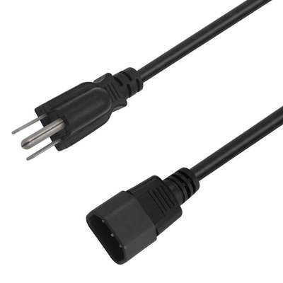 إلكترونيات UL Power Cord IEC C13 موصلات 125V 10A PVC النحاس النقي
