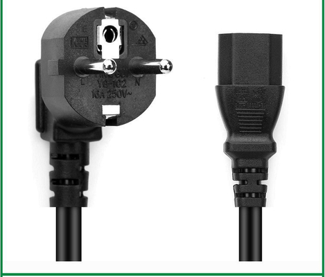 CEE7 / 7 Schuko Plug إلى أسلاك الطاقة IEC 60320 C15 VDE للأجهزة المنزلية